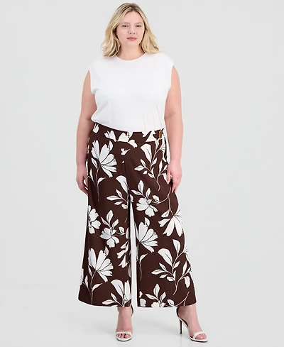 Anne Klein Plus Hardware Pull-On Crop Pants
