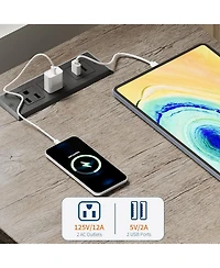 gaomon Bedside Table with Usb Charging Station 18 Rustic Wooden Bedside Table with Sliding Barn Door, Adjustable Shelf