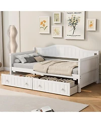 Streamdale Furniture Streamdale Twin Wooden Daybed with 2 Drawers