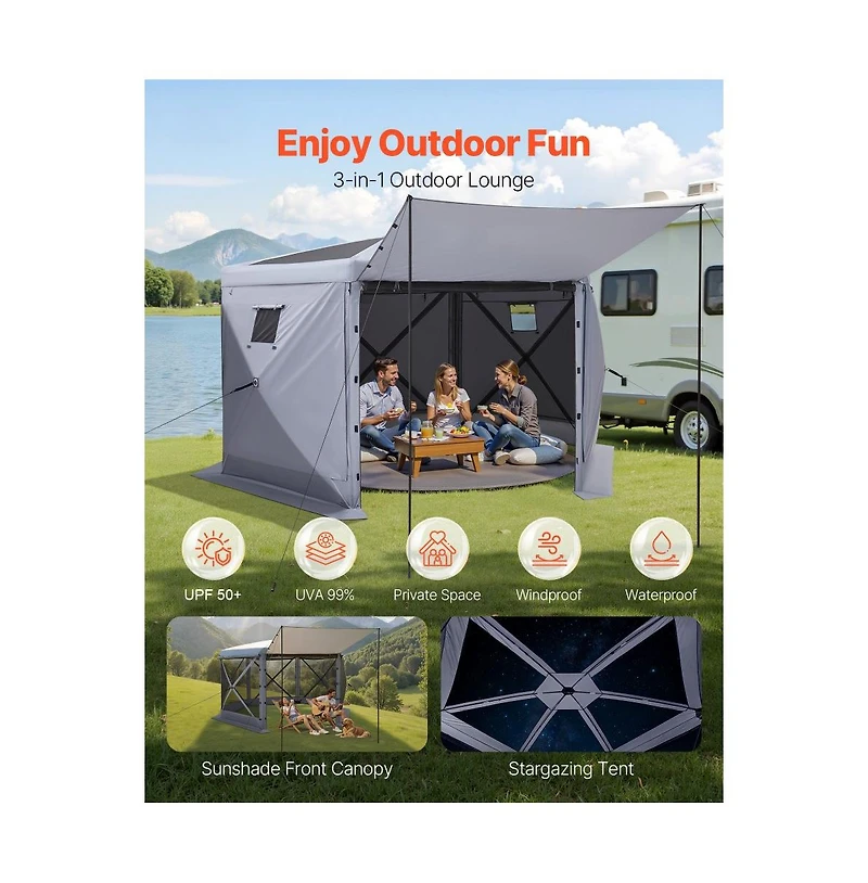 Slickblue 12x12 Pop Up Gazebo Screen Tent with Carry Bag