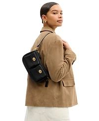 Coach Leather Twin Turn-Lock Small Waverly Bag