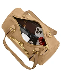 Coach Originals Barrel Medium Suede Kisslock Slim Shoulder Bag