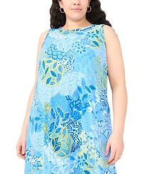 Msk Plus Boat Neck Sleeveless Maxi Dress