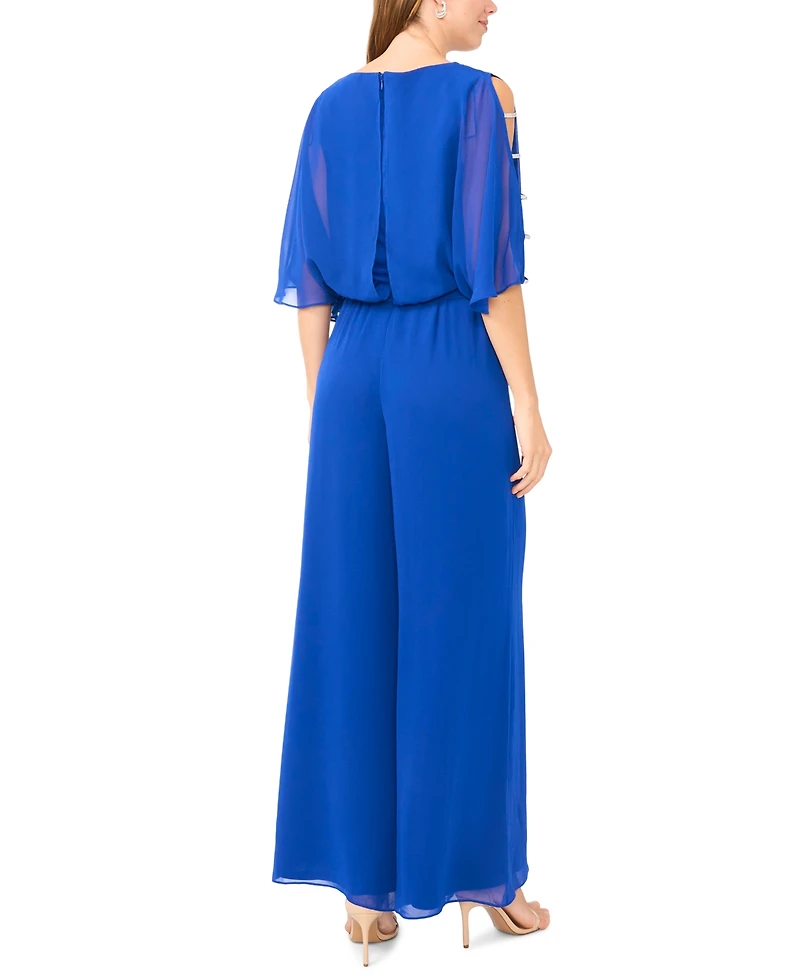 Msk Petite Crew Neck Blouson Jumpsuit