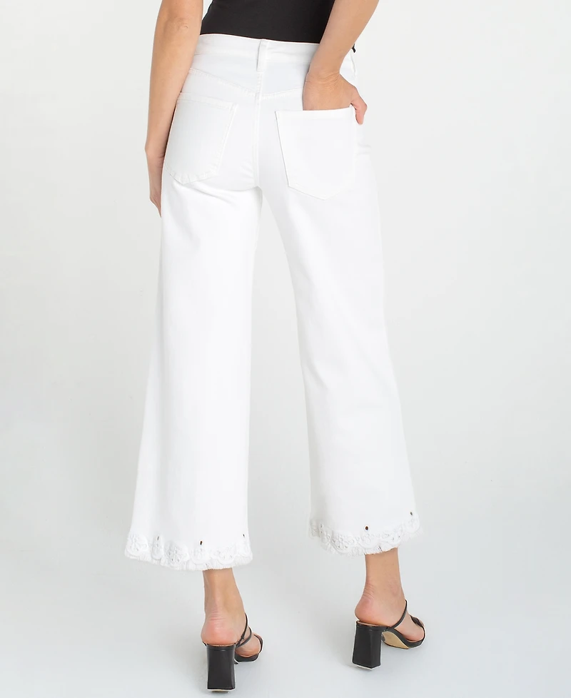 Liverpool Los Angeles Petite Stride Crop Wide-Leg Jeans