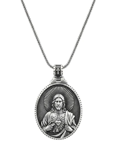 Rhona Sutton Men's Stainless Steel Faith Pendant Necklace