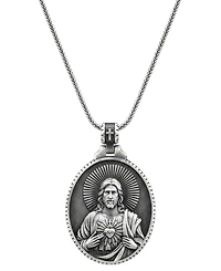 Rhona Sutton Men's Stainless Steel Faith Pendant Necklace