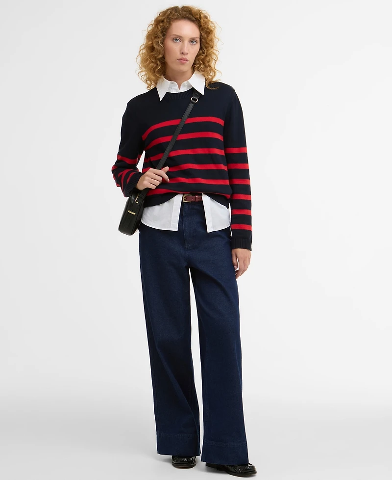 Barbour Women's Fern Knitted Placement Stripe Jumper