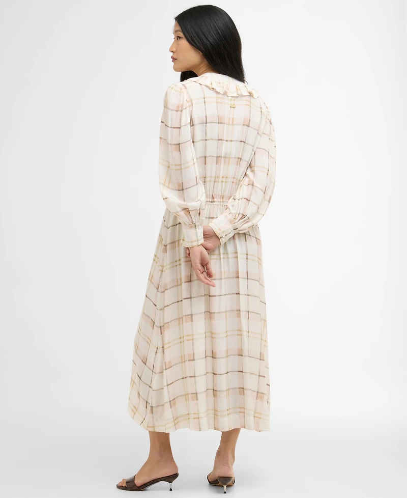 Barbour Women's Asker Oversized-Sleeve Midi Dress