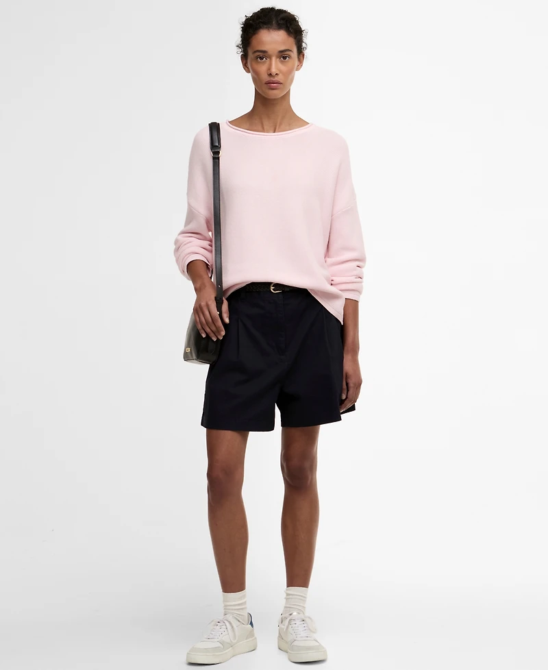 Barbour Women's Marine Dropped-Shoulder Knitted Jumper