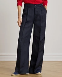Lauren Ralph Women's Twill Wide-Leg Pants