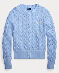 Polo Ralph Lauren Women's Cable-Knit Cotton Crewneck Cardigan Sweater