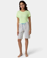 Hue Women's Straight N Narrow Pj Bermuda