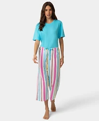 Hue Women's Sea Bright Stripe Pj Capri
