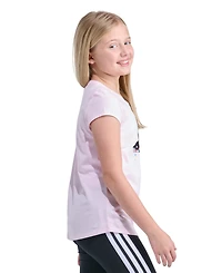 adidas Girls' 8-16 Essential Short-Sleeve Ribbed Crewneck T-Shirt