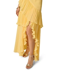 Adrianna Women's One-Shoulder Chiffon High Low Gown