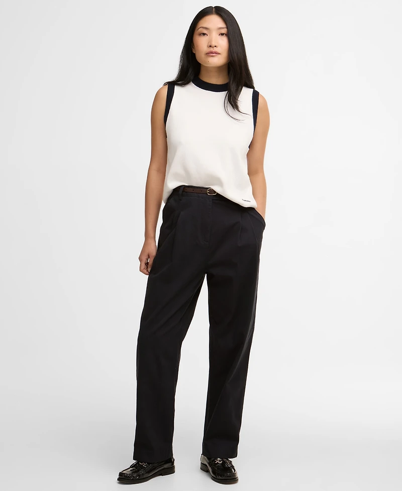 Barbour Women's Verona Cotton Straight-Fit Trousers