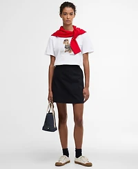 Barbour Women's Short-Sleeve Dog Photo Graphic T-Shirt