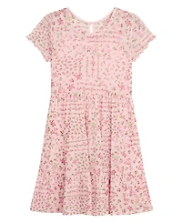 Bcx Girls' 7-16 Long-Sleeve Trucker Jacket and Dress, 2-Piece Set