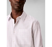 Calvin Klein Men's Long-Sleeve Crinkle Poplin Shirt