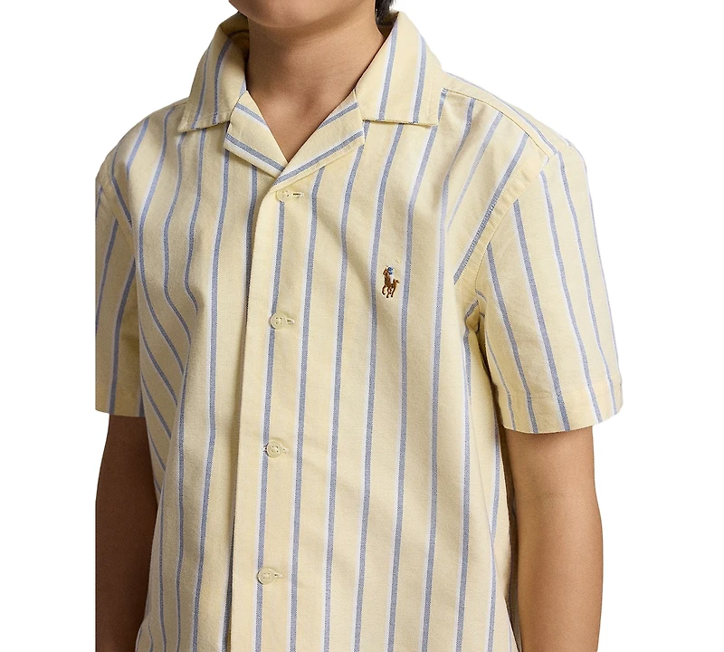 Polo Ralph Lauren Boys' 8-20 Striped Oxford Camp Collar Shirt