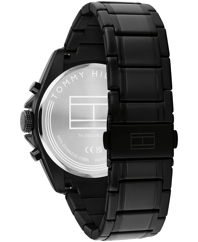 Tommy Hilfiger Men's Multifunction Black Ip Stainless Steel Bracelet Watch, 42mm