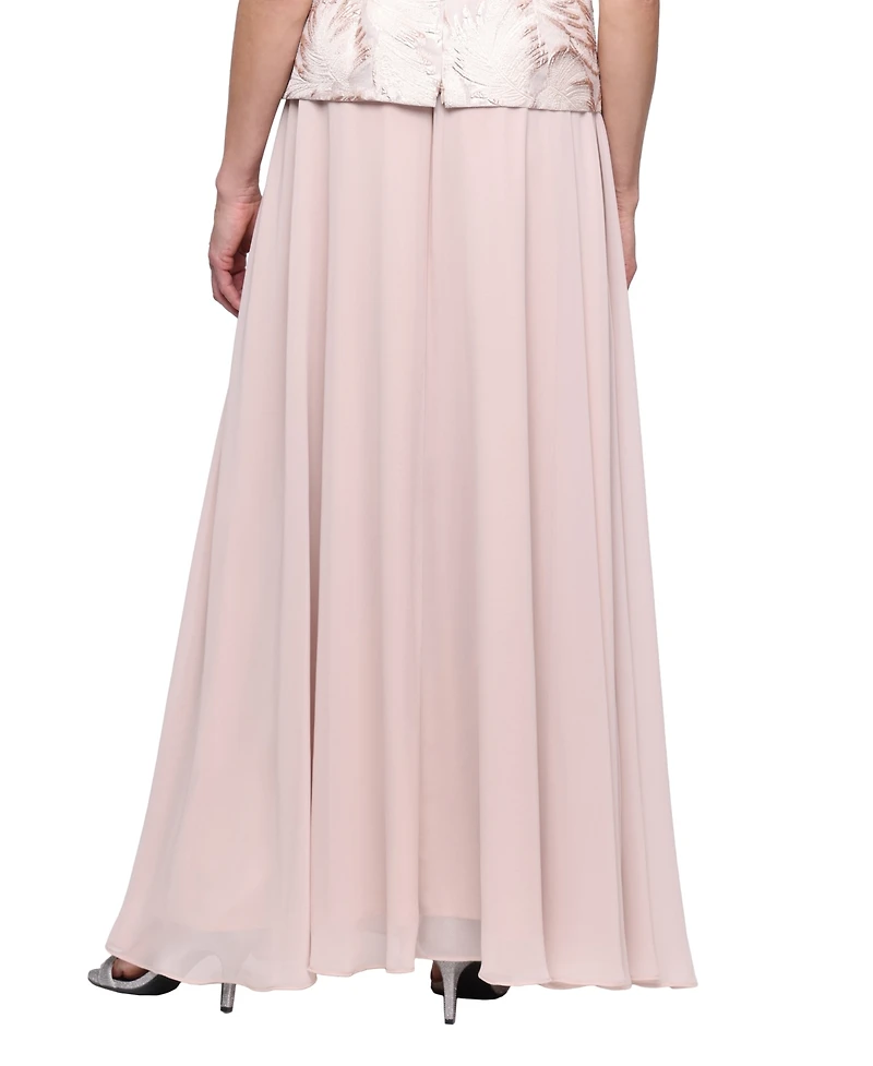 Alex Evenings Petite Long Pull-On Skirt
