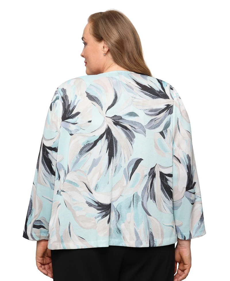 Alex Evenings Plus Scoop Neck Top And Jacket, 2-Piece Set