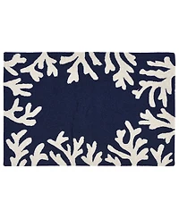 Liora Manne' Capri Coral Border 1'8"x2'6" Area Rug