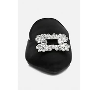 Perrine Womens Diamante Brooch Slip On Mules