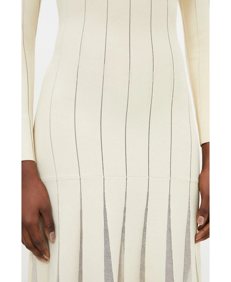 Karen Millen Women's Filament Full Skirt Knit Midi Dress