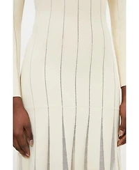 Karen Millen Women's Filament Full Skirt Knit Midi Dress