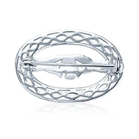 Bling Jewelry Celtic Love Knot Large Oval Claddagh Design Scarf Brooch Pin .925