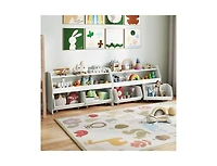 Slickblue Wooden Kids Bookcase and Toy Organizer with 2 Drawers