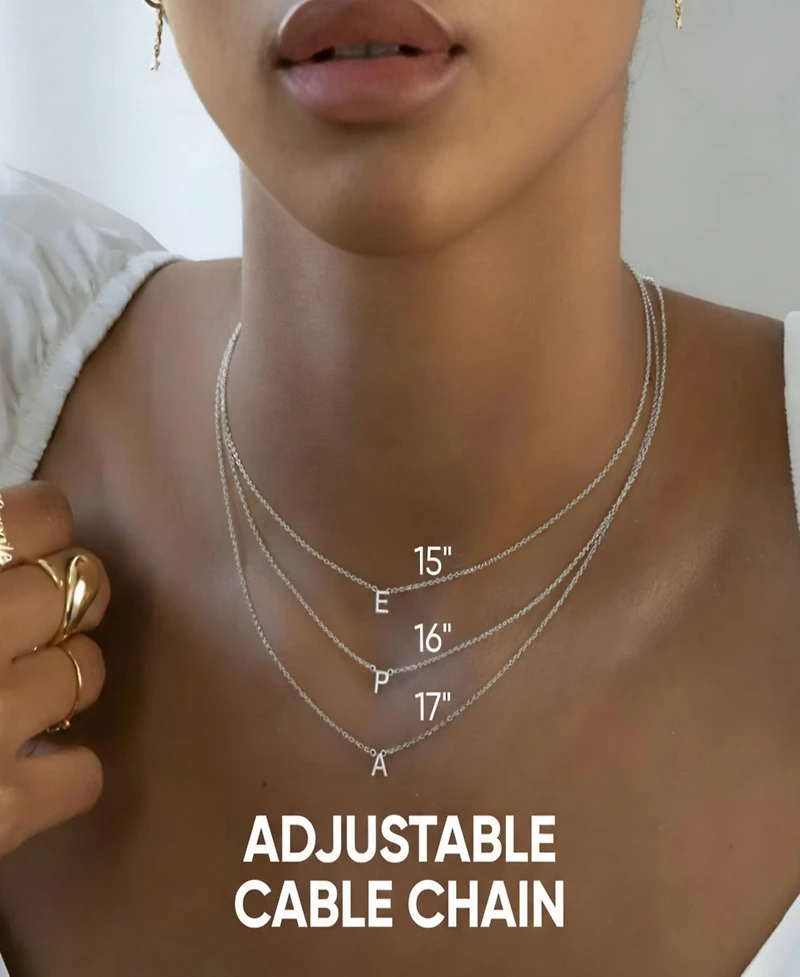 Oak & Luna Inez Initial Necklace - Sterling Silver 925