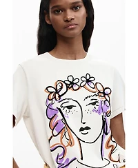 Desigual Women's Printed face t-shirt