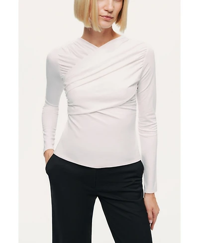 Nocturne Women's Draped Detail Long Sleeve Top