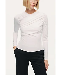 Nocturne Women's Draped Detail Long Sleeve Top