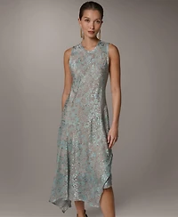 Donna Karan New York Women's Sleeveless Crew Neck Midi Dress