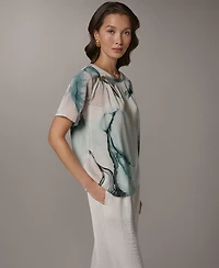 Donna Karan New York Women's Short-Sleeve Crew Neck Top