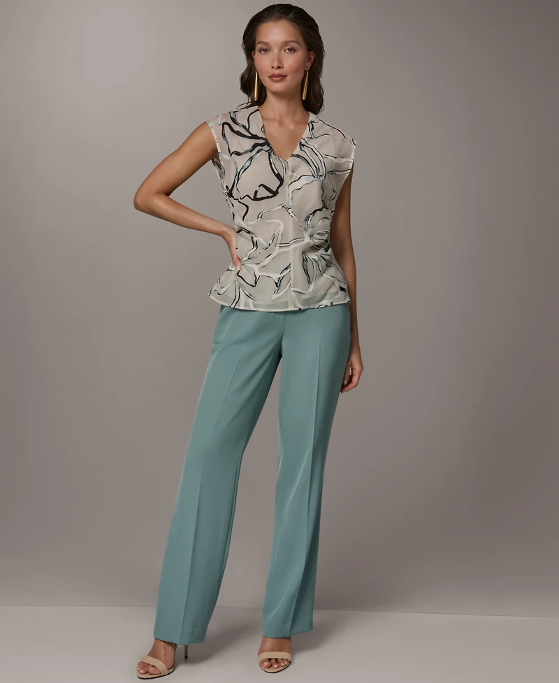 Donna Karan New York Women's Sleeveless V-Neck Top