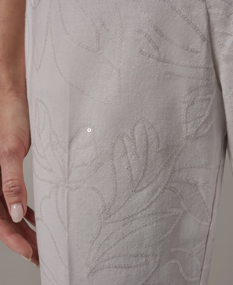 Donna Karan New York Women's Sequin Embroidered Pants