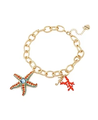 Betsey Johnson Faux Stone Starfish Pendant Necklace