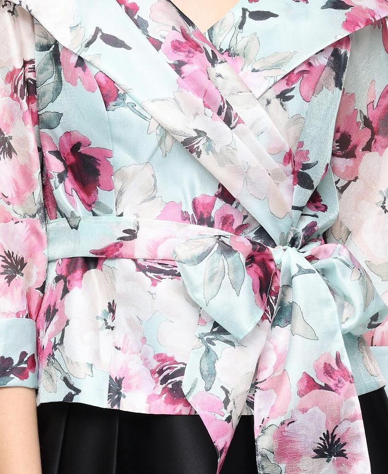 Alex Evenings Women's V-Neck Portrait Collar Top