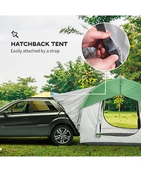Outsunny Car Camping Tent with 3 Doors, 2000mm Waterproof, and