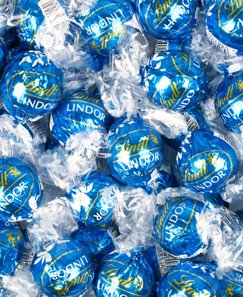 Just Candy Father's Day Candy Gift Tin with Chocolate Lindor Truffles by Lindt Large Plastic Tin with Sticker, 24 Pieces