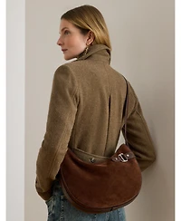 Lauren Ralph Lauren Tasha Medium Suede Shoulder Bag