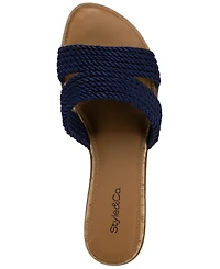 Style & Co Women's Everlyy Rope Slip-On Slide Sandals, Macy's Exclusive