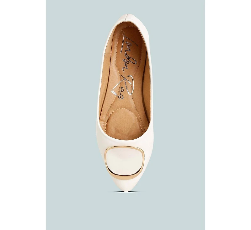Karder brooch detail ballet flats