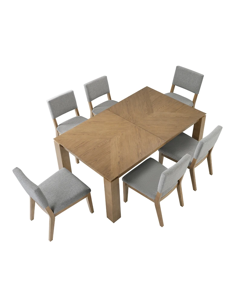 Selby 7-Pc. Dinning Set (1 Dining Table + 6 Chairs)